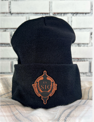 Beanie with Leatherette Patch